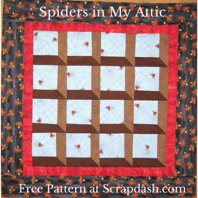 Spiders in My Window 3D Quilt