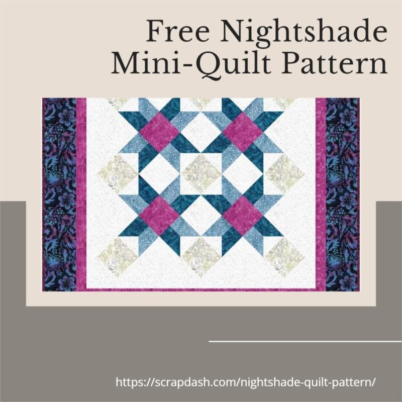 Free Nightshade Mini Quilt Pattern 4